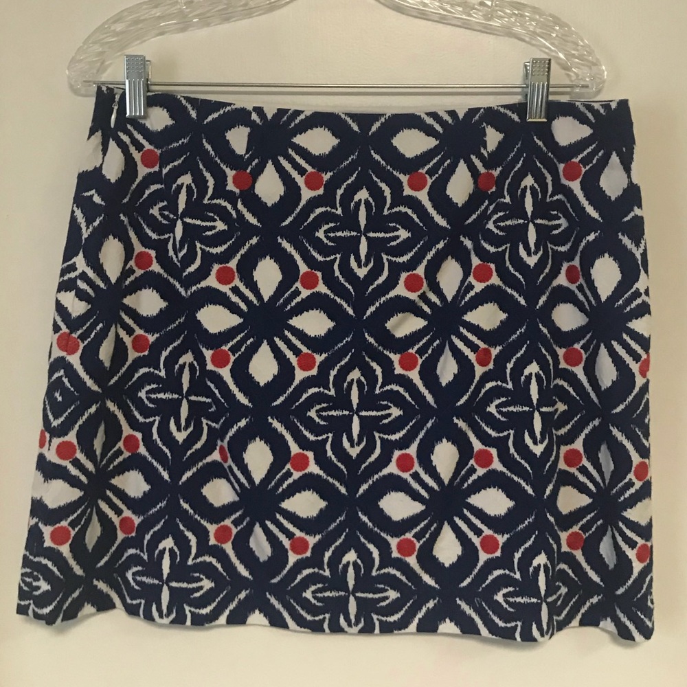 Vineyard Vines whale tail skirt navy & red sz 10